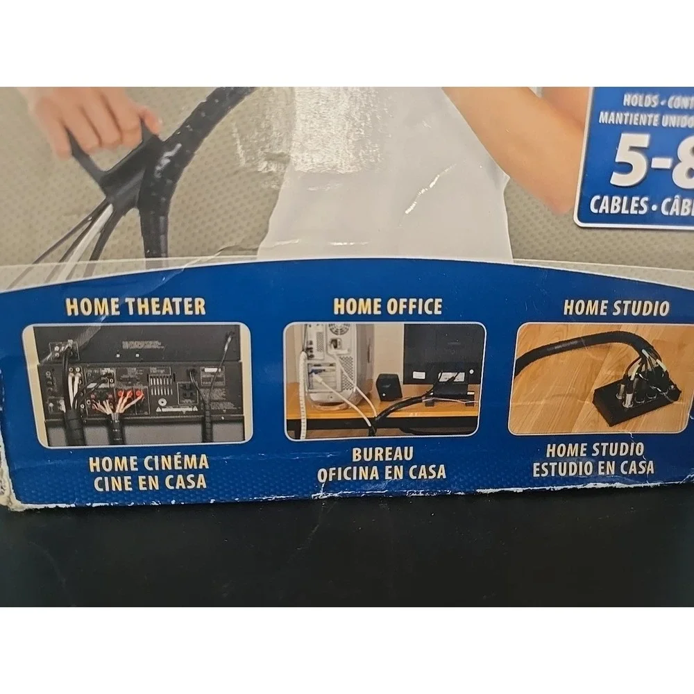 NEW‎ Monster Cable 129703-00 8-Ft Cable-it CIT MBK-8 Black Cable Management Kit